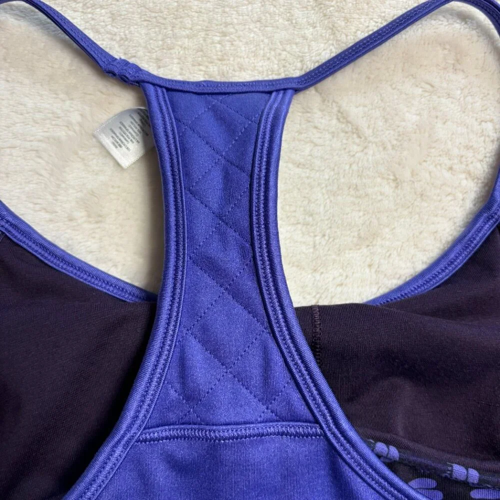 Ivivva Girls Double Dutch Racerback Tank Top Sz 14 Purple Built in bra Lululemon